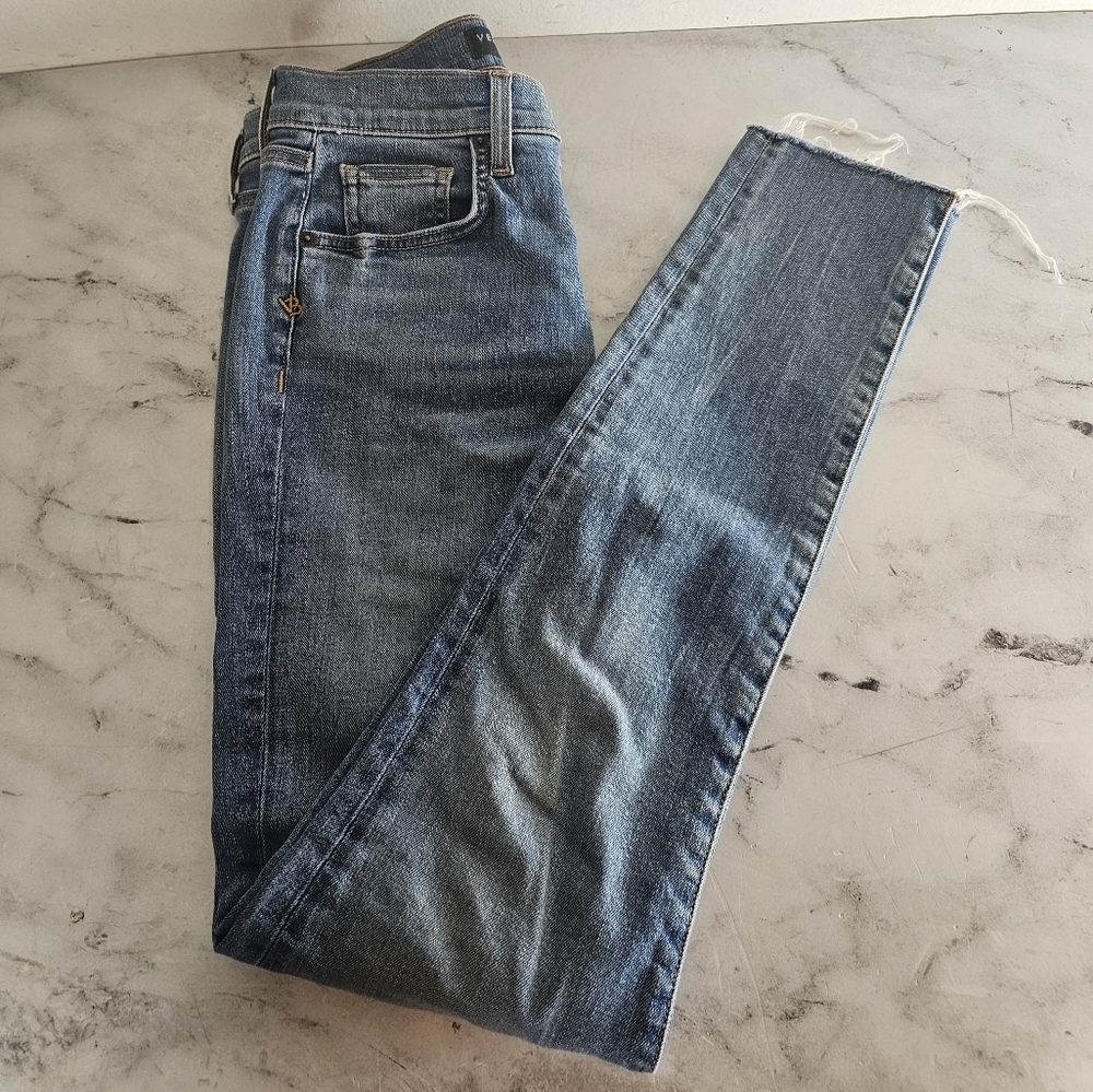 Veronica Beard Debbie Skinny Highrise Blue Jeans 25 Preowned